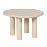 Barbara Cream Textured Indoor / Outdoor 47" Round Dining Table Model: TOV-D18646